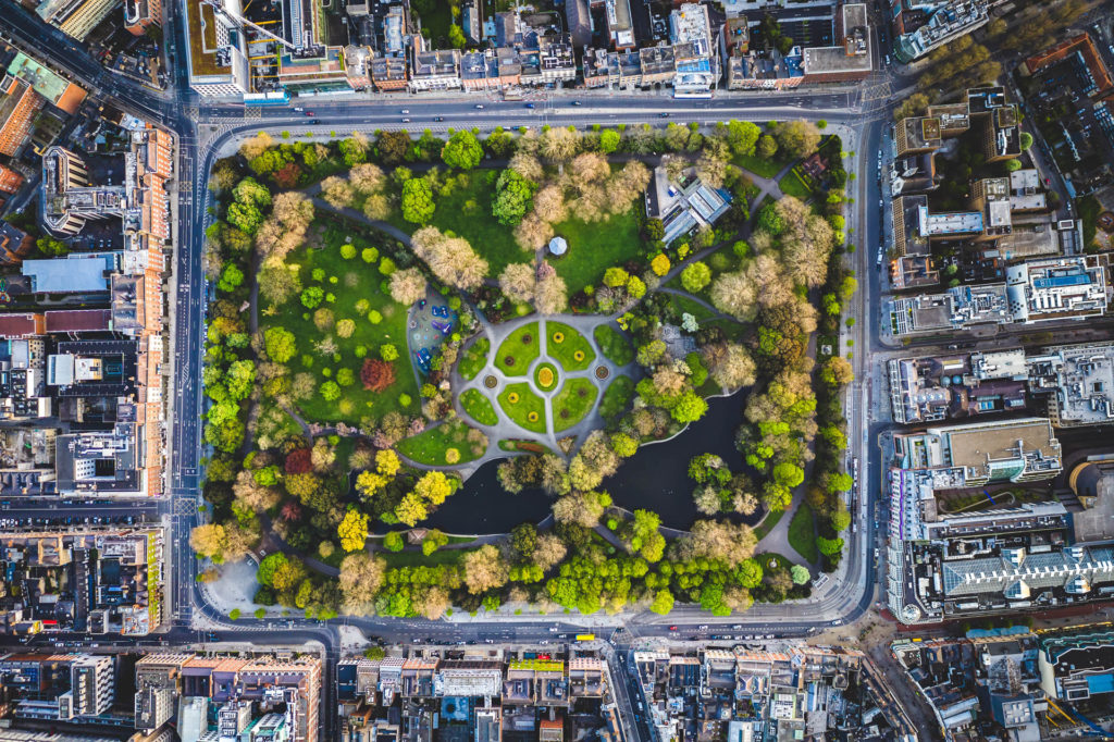 St.,Stephens,Green,Park,In,Dublin,View,From,The,Air