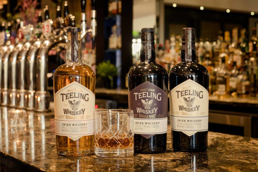 Teeling Whiskey served at the Iveagh Bar in The Ashling Hotel Dublin.