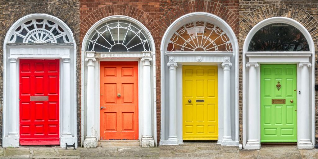 Colourful Dublin Georgian Doors for Pride