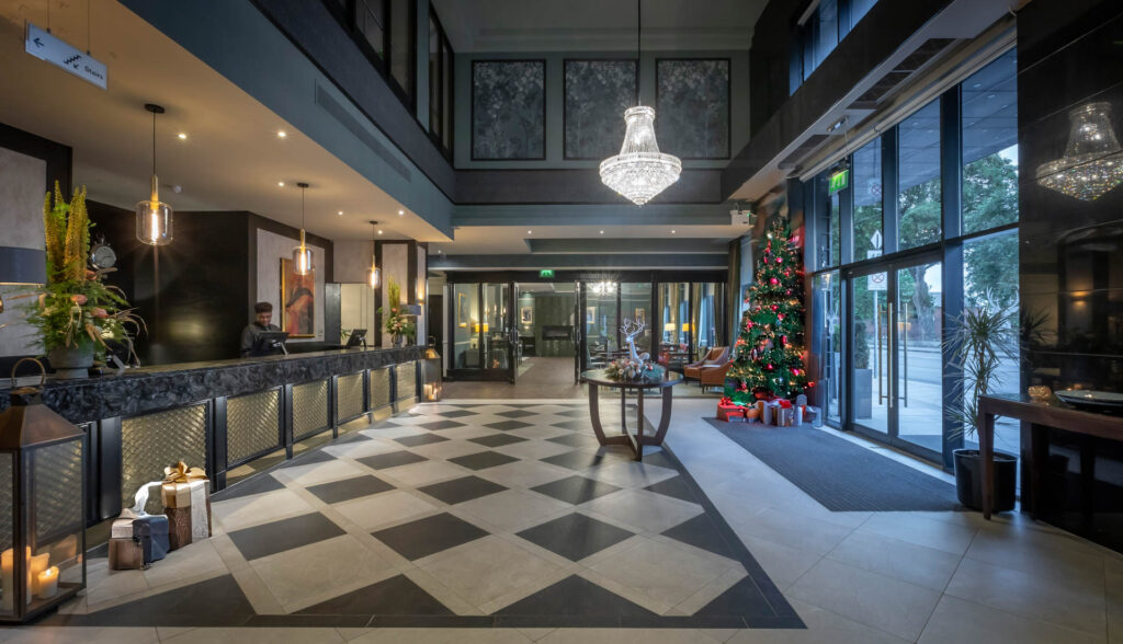 Ashling Hotel Reception with Christmas Decoartions