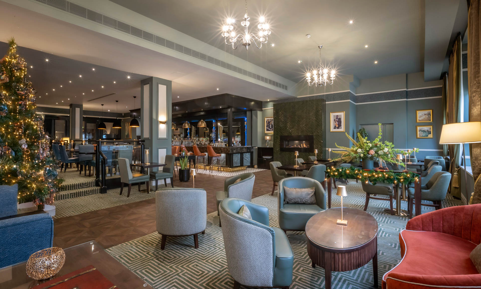 Iveagh Bistro with Christmas Decorations